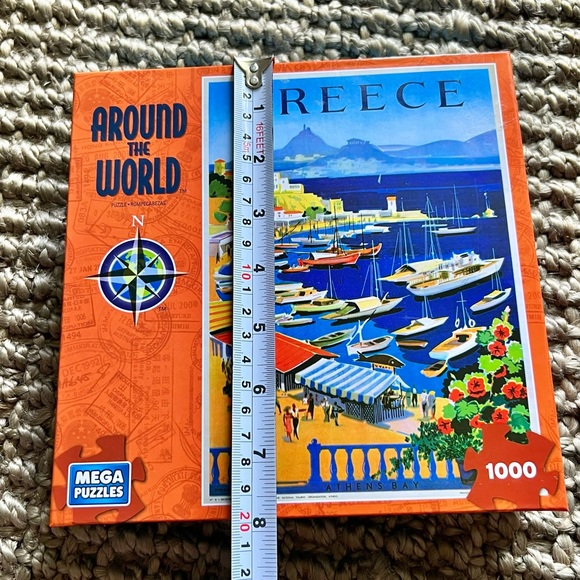 Around the World Mega Puzzle GREECE 1000-piece Jigsaw Puzzle SEALED - Picture 7 of 10